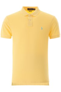 POLO RALPH LAUREN slim fit polo shirt m yellow cotton
