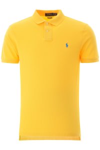 POLO RALPH LAUREN slim fit polo shirt s yellow cotton