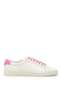 SAINT LAURENT ANDY SNEAKERS 35 White, Fuchsia Leather