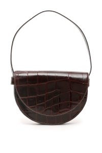 STAUD CROC-PRINT AMAL BAG OS Brown Leather