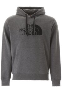 THE NORTH FACE LOGO EMBROIDERY HOODIE S Grey Cotton