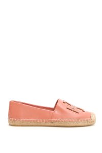 TORY BURCH INES LEATHER ESPADRILLES 6 Pink Leather