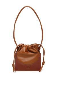YUZEFI POUCHY MINI BAG OS Brown Leather