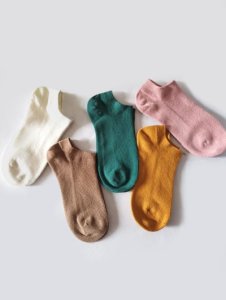 5 Pairs Cotton Ankle Socks Set