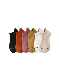 6 Pairs Striped Casual Socks