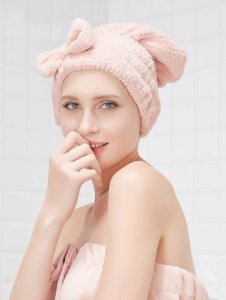 Zaful - Bowknot hair dry water absorbent towel hat