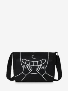 Zaful - Cartoon pattern mini canvas sling bag