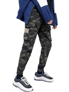 Casual Camo Letter Pattern Jogger Pants
