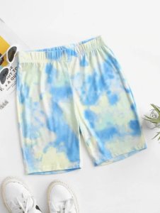 High Waisted Tie Dye Cycling Shorts