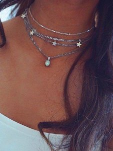 Zaful - Layered star pendant necklace