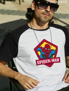 Marvel Spider-Man Letter Print Short Sleeves T-shirt