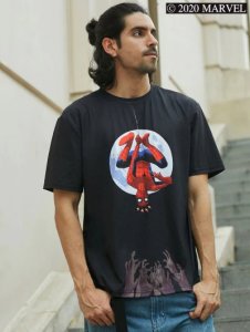 Zaful - Marvel spider-man moon basic t-shirt