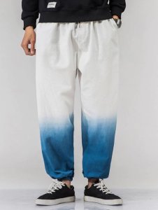 Zaful - Ombre beam feet casual pull on pants