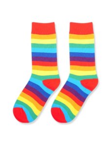 Rainbow Stripes Mid-calf Socks