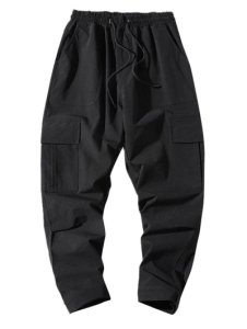 Zaful - Side flap pockets applique cargo pants