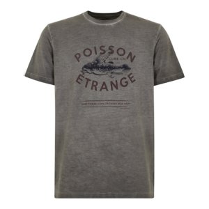 Weird Fish Poisson Branded Graphic T-Shirt Grey Size 2XL