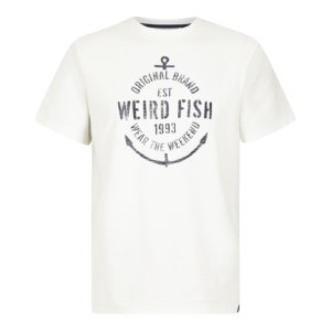 Weird Fish Stay True Jacquard Graphic T-Shirt Dusty White Size 4XL