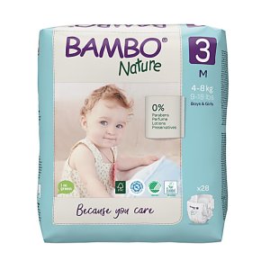 Bambo Nature Disposable Nappies - Midi - Size 3 - Pack of 33