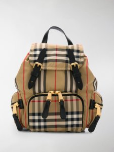 Burberry small check-print backpack