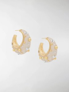Cult Gaia Mona studded hoop earrings