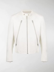 Maison Margiela zip-front leather jacket