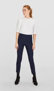 Basic Cigarette Trousers In Navy Blue