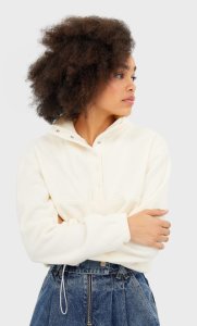 Fleece Sweatshirt In Ecru