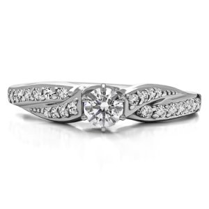 0.60 Ct Round Cut Diamond 14k White Gold Fn 925 Silver Womens Engagement Ring