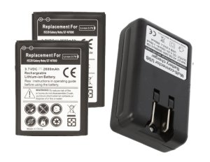 2 replacement battery and Wall Charger for Samsung Galaxy Note GT-N7000 SGH-I717