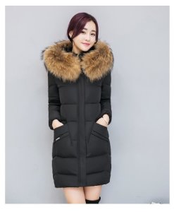 2017 Winter Women Jacket Fashion Long Thick Warm Down Cotton Jacket Women High Q