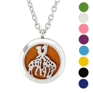 AZORA Giraffe Stainless Steel Aromatherapy Essential Oil Diffuser Hollow Carving