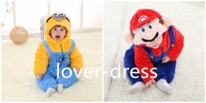 Baby Boys Animal Costume Thick Bodysuit Outfit Romper Clothes Toddler Jumpsuit