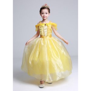 Beauty and the Beast Princess Belle Kids Dress Cosplay Costume Girls Fancy Dress