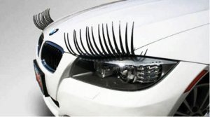 Lolashopfeb - Black car lashes headlight eyelashes accessories 3m sticker - universal