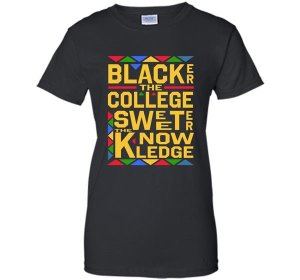 Blacker The College Sweeter The Knowledge  - Five Color T-Shirt Women