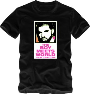 Boy Meets World Tour Shirt Drake Style (Remake) Black T-shirt Design 2