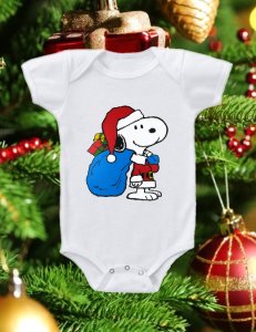 Gerber - Christmas snoopy santa claus onesie or tee shirt