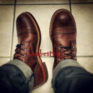 Custom Handmade Men Round Style Real Brown Leather Ankle Boots, Leather boot men