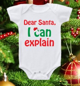 Cute Christmas Dear Santa Onesie or Tee Shirt