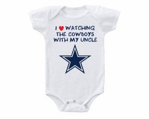 Dallas Cowboys I Love Watching With My Uncle Onesie or Tee