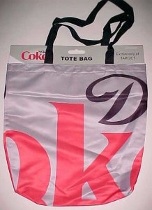 Diet Coke Tote Bag 271-10-2040 Silver Red Exclusively at Target 16 x 15 New