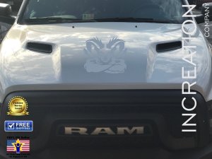 Dodge Ram Rebel Hemi 5.7 L 1500 vinyl decal sticker hood racing stripe factory