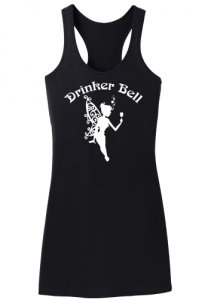 Drinker Bell Cute Funny Party Alcohol Lover Fairy Shirt Racerback Dress