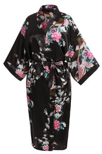 Unbranded - Elegant satin silk women's kimono robe for parties bridal and bridesmaid wedding