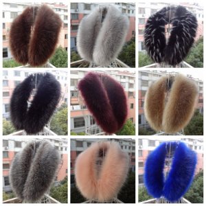 Fashion Fox Fur Collar Faux Fur Scarf Winter Women Shawl Wrap Cape 90 cm