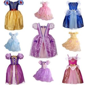 Frozen Disney princess Ann elsa queen role-playing costume party dress&