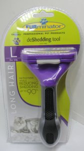 FURminator Deshedding Tool For Large Cats Over 10 lbs With Long Hair