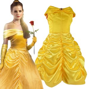 Girl Belle Princess Dress Beauty and the Beast Halloween Easter Cosplay Costume