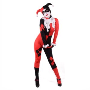 Gotham Girls Harley Quinn Costume Cosplay Joker Super Villain Outfit Fancy Dress