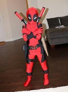 Unbranded - Halloween x-man deadpool costume for kids children boys full bodysuit jumpsuit